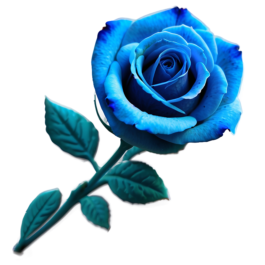 Abstract Blue Rose Png Jdb31