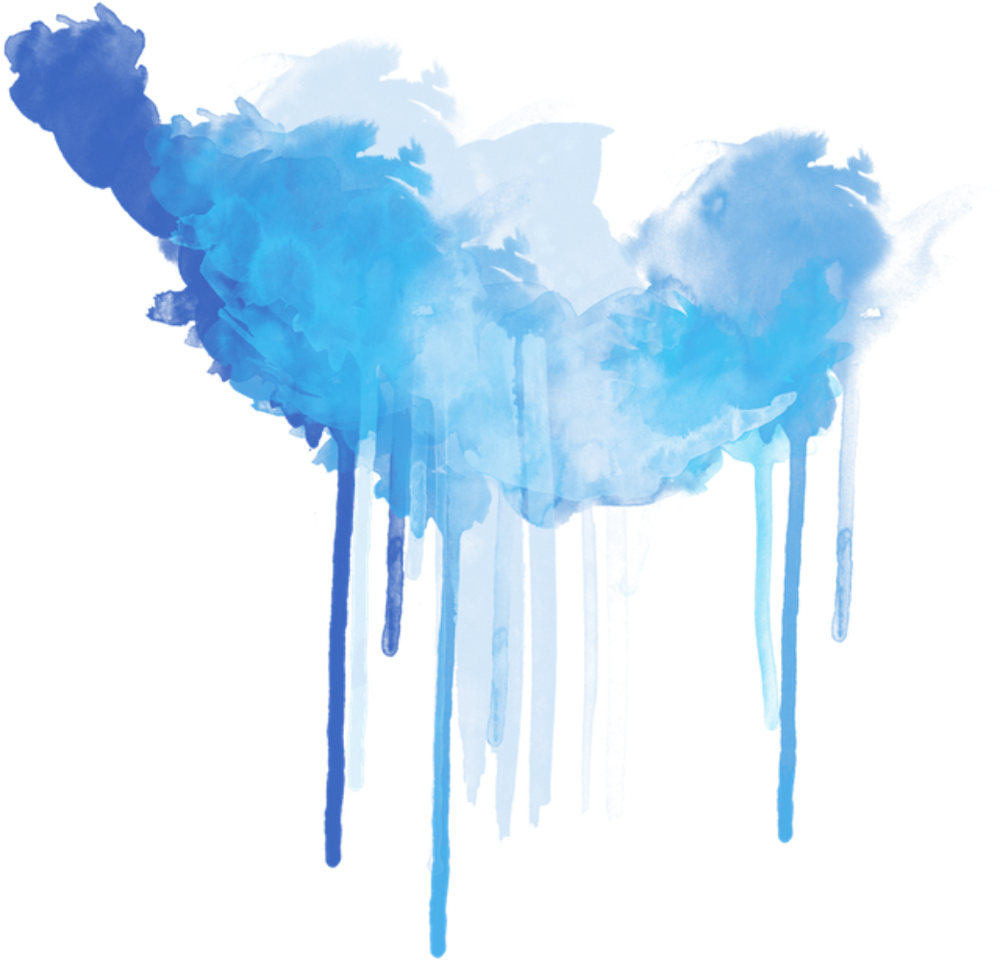 Abstract Blue Smoke Art PNG with transparent background
