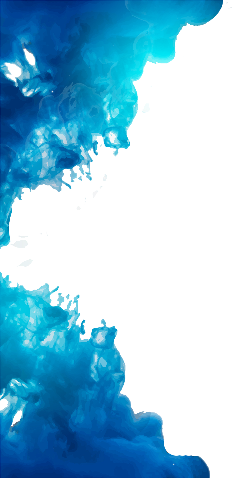 Abstract Blue Smoke Art PNG with transparent background