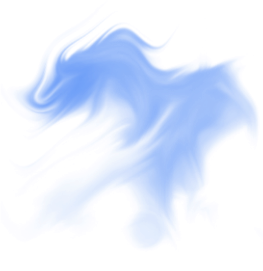 Abstract Blue Smoke Art PNG with transparent background
