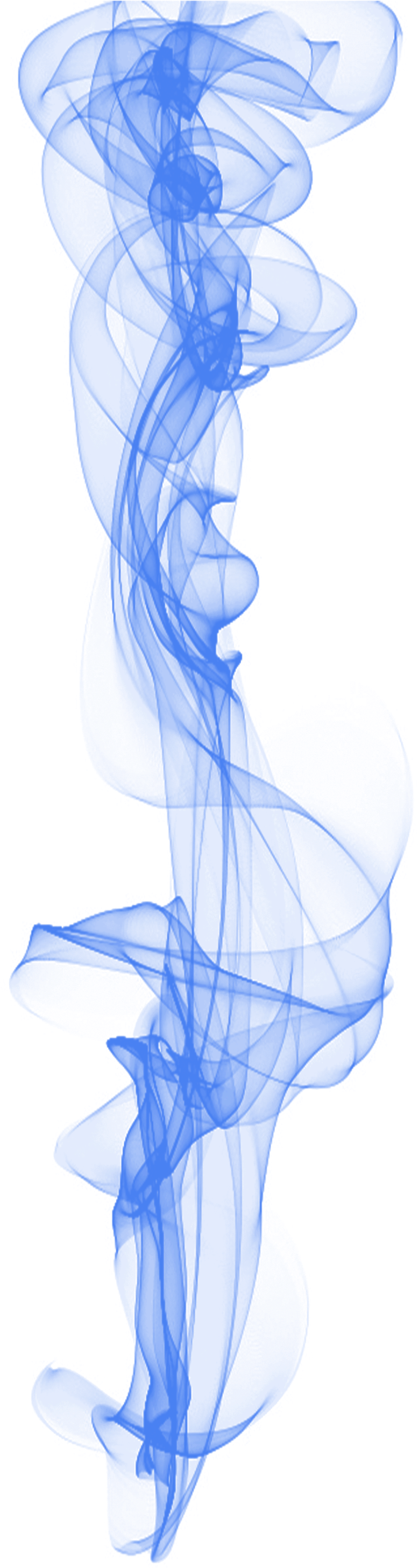 Abstract Blue Smoke Art PNG with transparent background