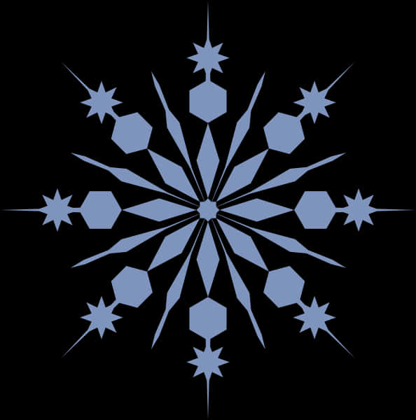 Abstract Blue Snowflake Design