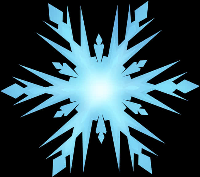 Abstract Blue Snowflake Design