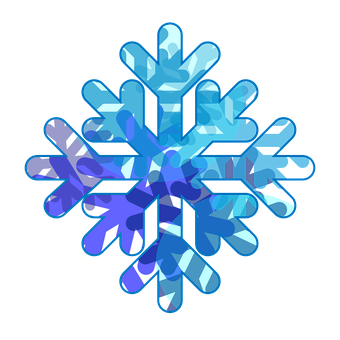 Abstract Blue Snowflake Graphic PNG with transparent background
