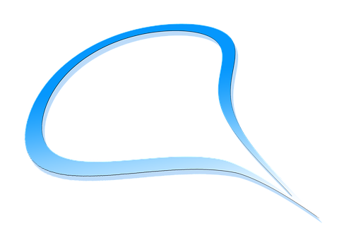 Abstract Blue Speech Bubble Graphic PNG with transparent background