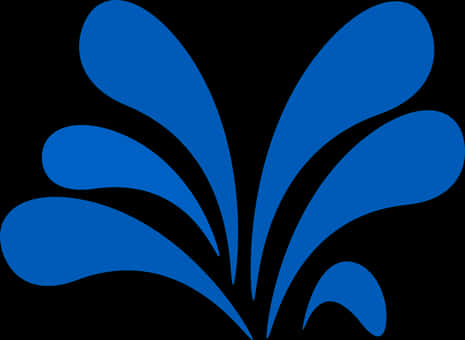 Abstract Blue Splash Design PNG with transparent background