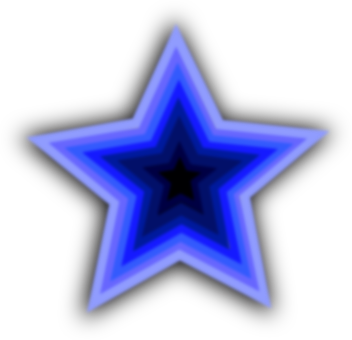 Abstract Blue Star Design PNG with transparent background