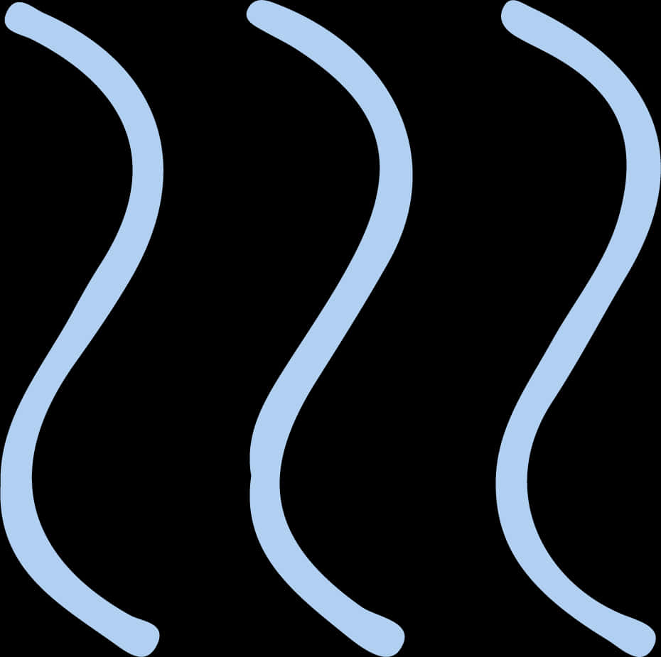 Abstract Blue Steam Lines PNG with transparent background