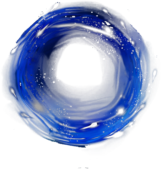 Abstract Blue Swirl Painting