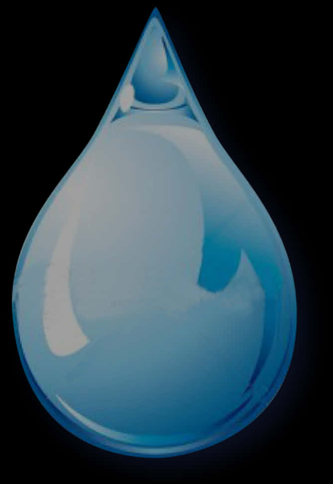 Abstract Blue Tear Drop