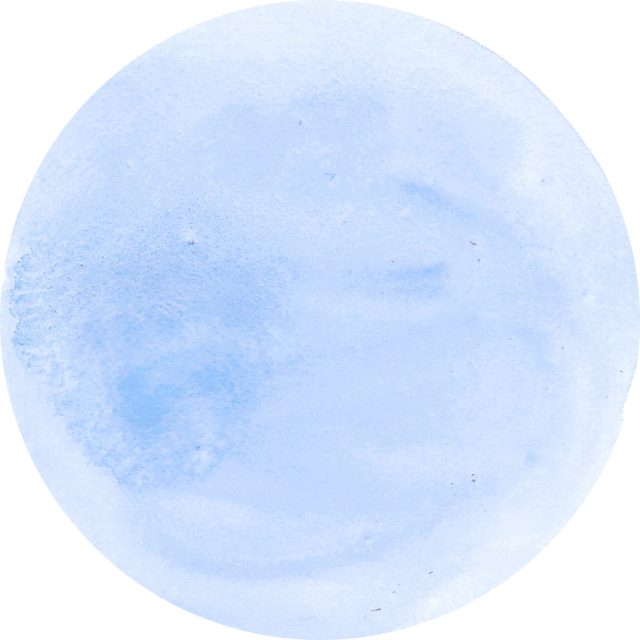 Abstract Blue Watercolor Circle PNG with transparent background