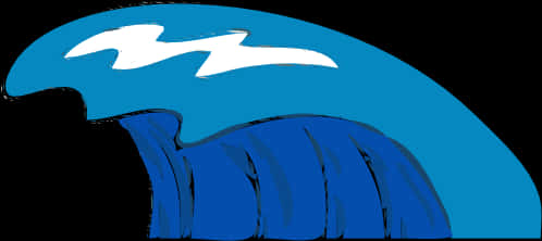 Abstract Blue Wave Graphic PNG image with a transparent background, free high-resolution download