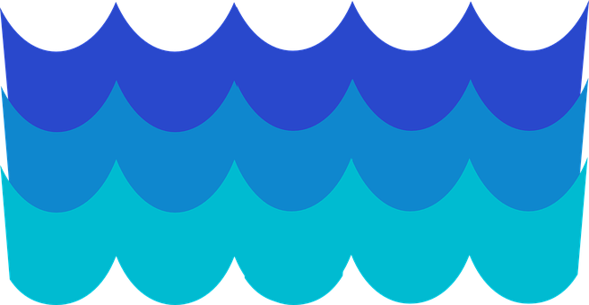 Abstract Blue Waves Background