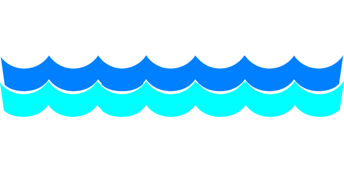 Abstract Blue Waves Graphic PNG with transparent background
