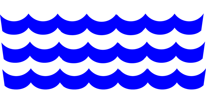 Abstract Blue Waves Vector PNG with transparent background