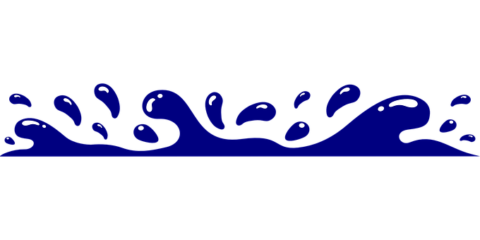 Abstract Blue Waves Vector PNG with transparent background