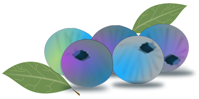 Abstract Blueberries Illustration PNG with transparent background
