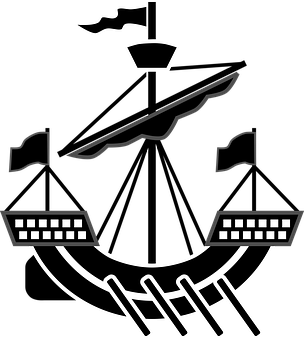 Abstract Boat Design Graphic PNG with transparent background