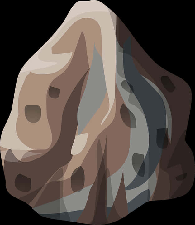 Abstract Boulder Illustration