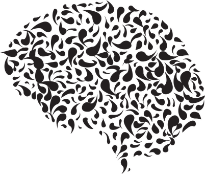 Abstract Brain Design PNG with transparent background