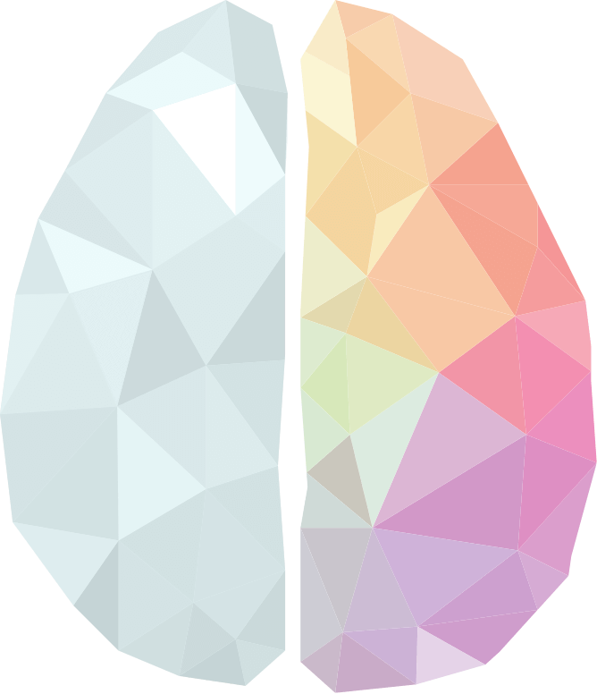 Abstract Brain Hemispheres Illustration