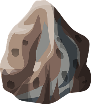 Abstract Brown Rock Illustration