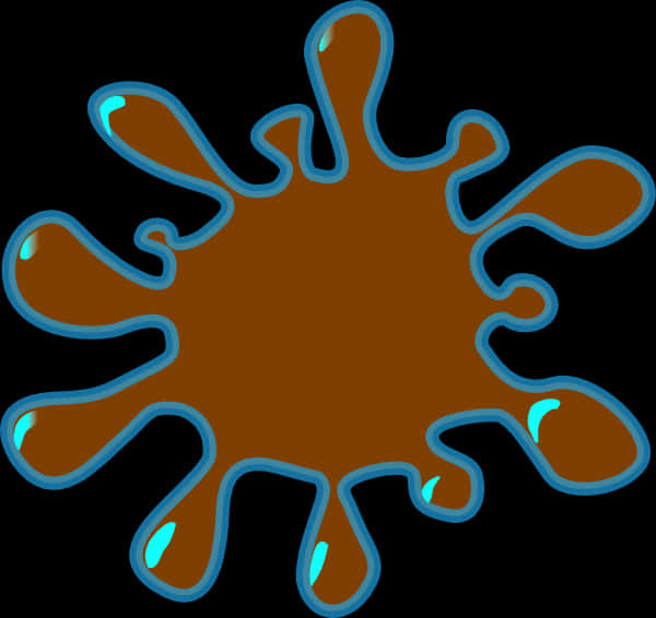Abstract Brown Splash Illustration PNG with transparent background