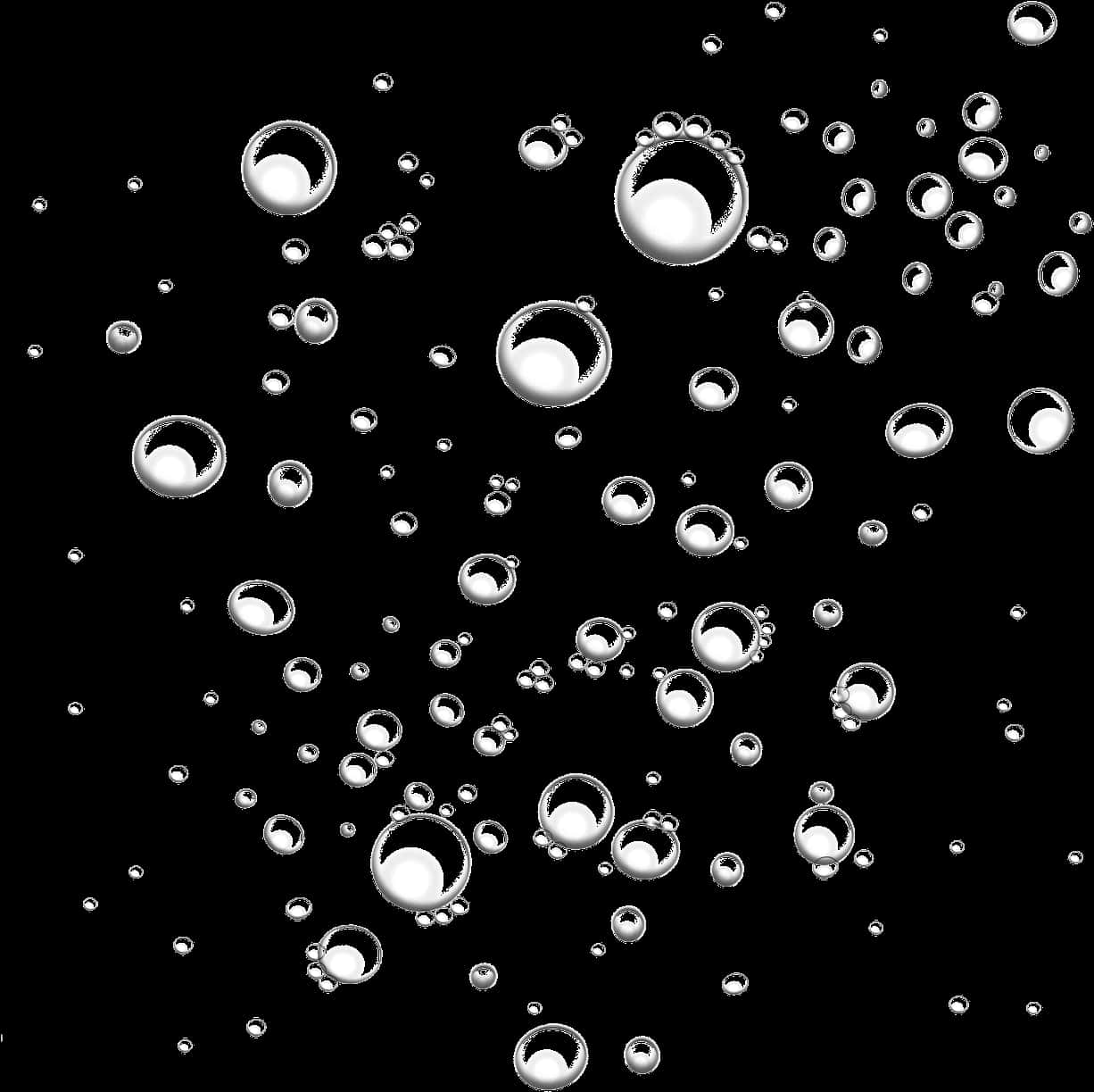 Abstract Bubbleson Black Background