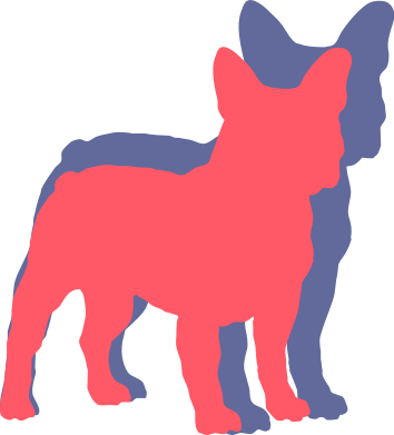 Abstract Bulldog Silhouette PNG with transparent background