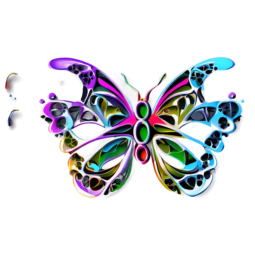 Abstract Butterfly Outline Png 2