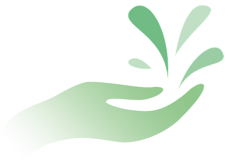 Abstract Caring Hand Illustration PNG with transparent background