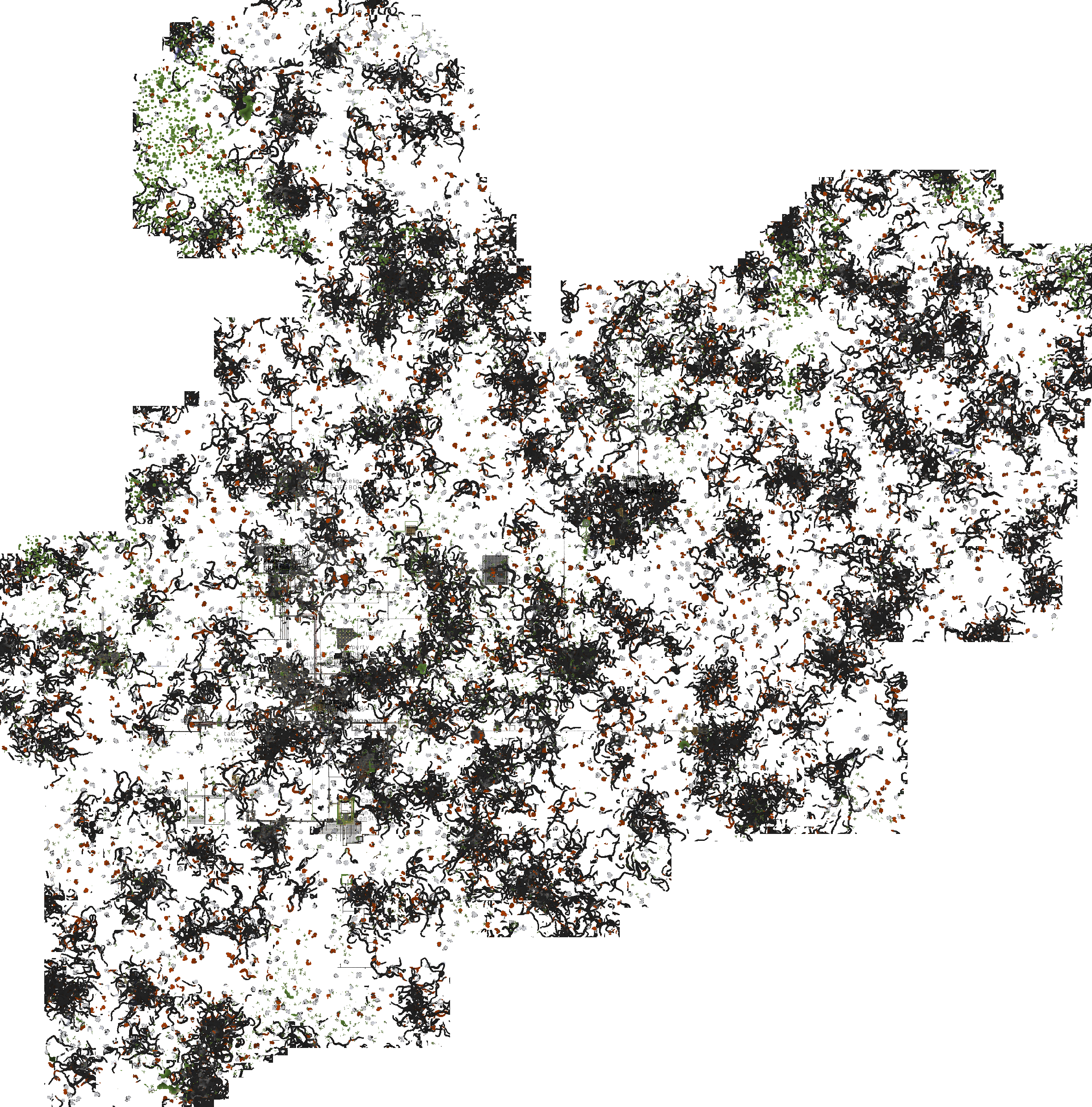 Abstract Cave Network Map