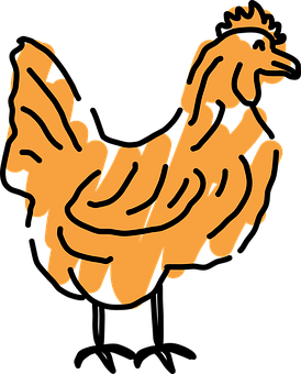 Abstract Chicken Artwork PNG with transparent background