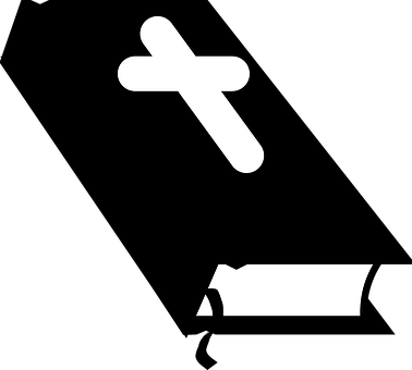 Abstract Christian Crossand Bible Icon PNG with transparent background