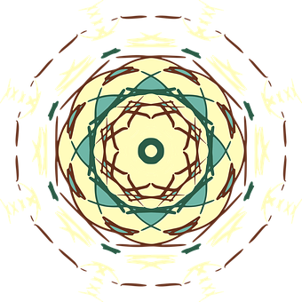 Abstract Circle Kaleidoscope Pattern PNG with transparent background