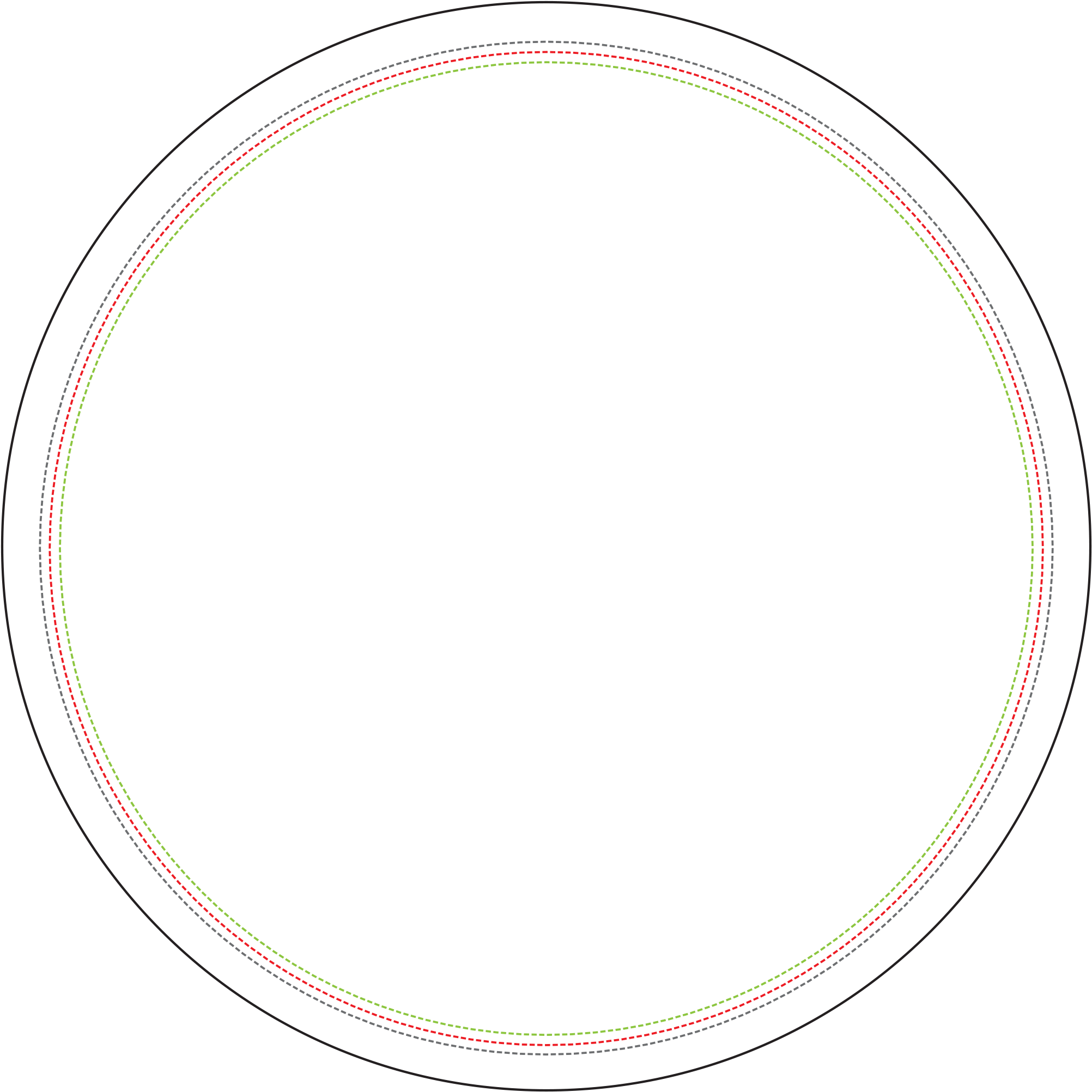 Abstract Circle Outlineon Dark Background