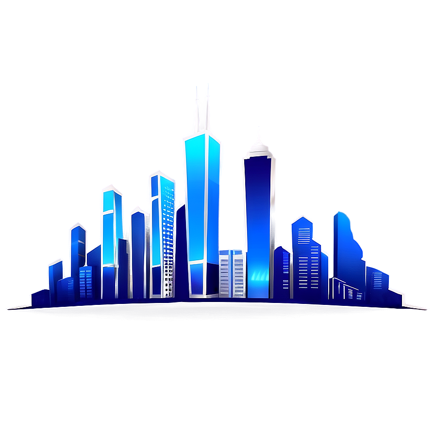 Abstract City Skyline PNG 5 PNG with transparent background