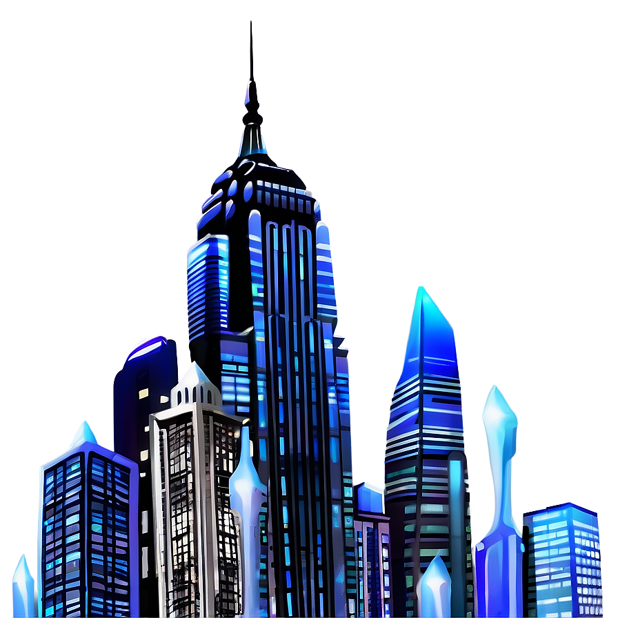 Abstract City Skyline PNG lso26 PNG with transparent background