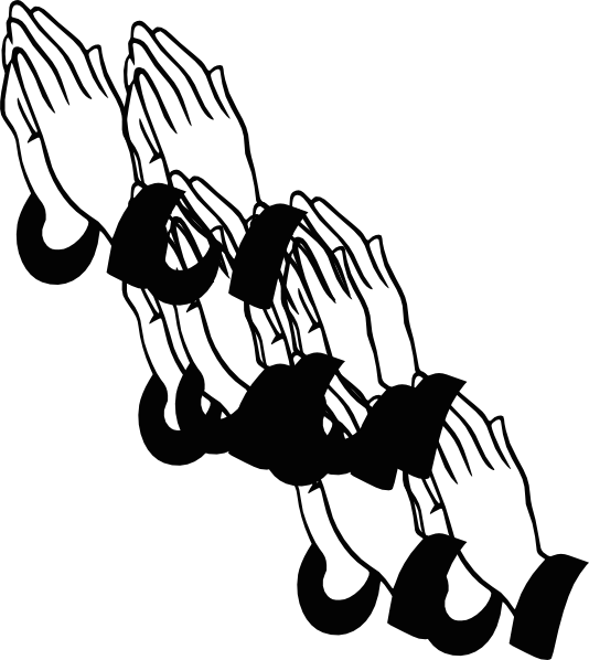 Abstract Clapping Hands Silhouette PNG with transparent background