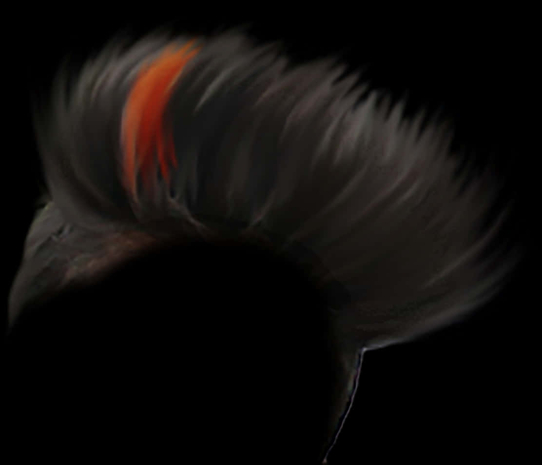 Abstract Cockatoo Feather Hairstyle