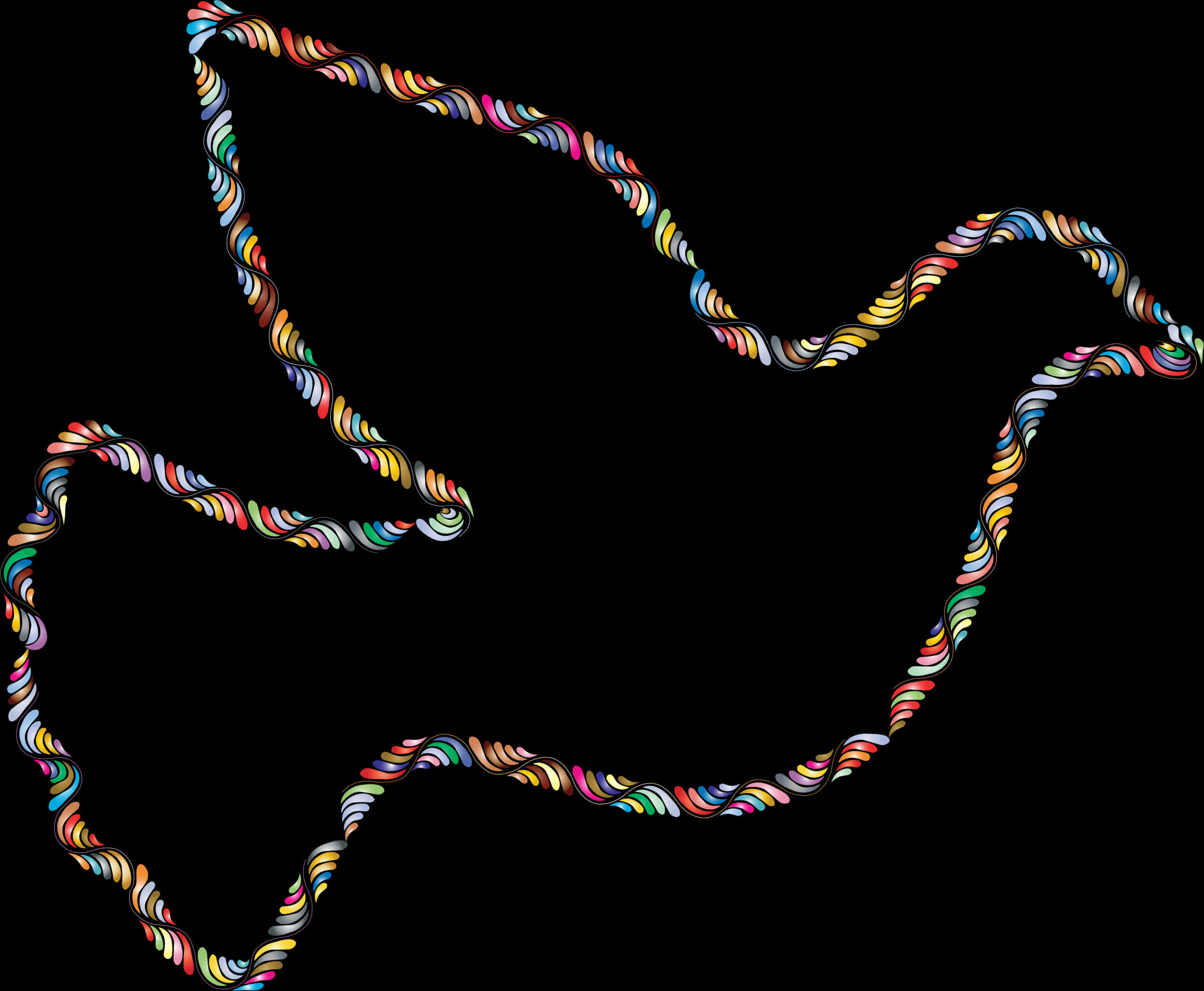 Abstract Colorful Dove Silhouette PNG with transparent background