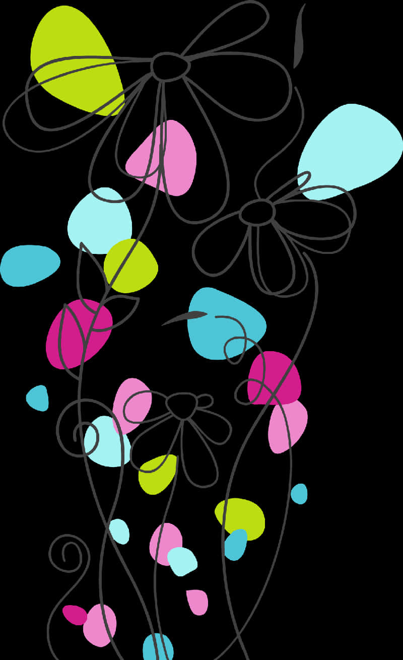 Abstract Colorful Floral Design