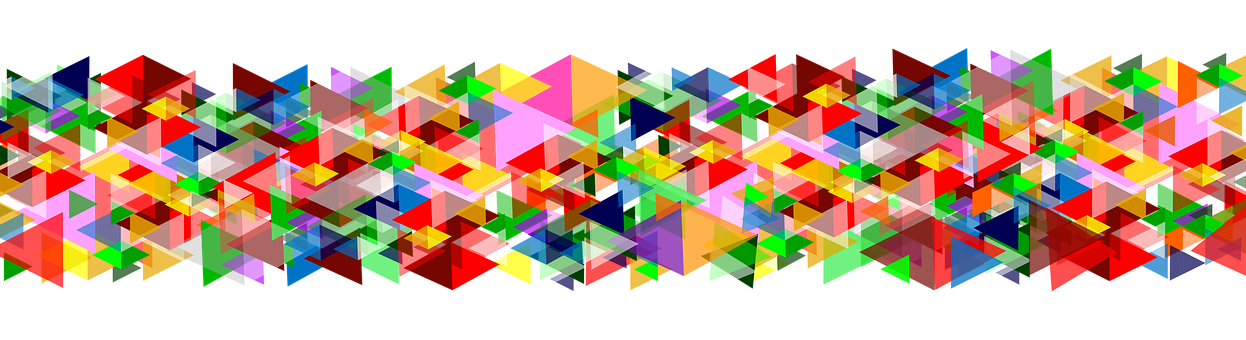 Abstract Colorful Geometric Banner PNG with transparent background