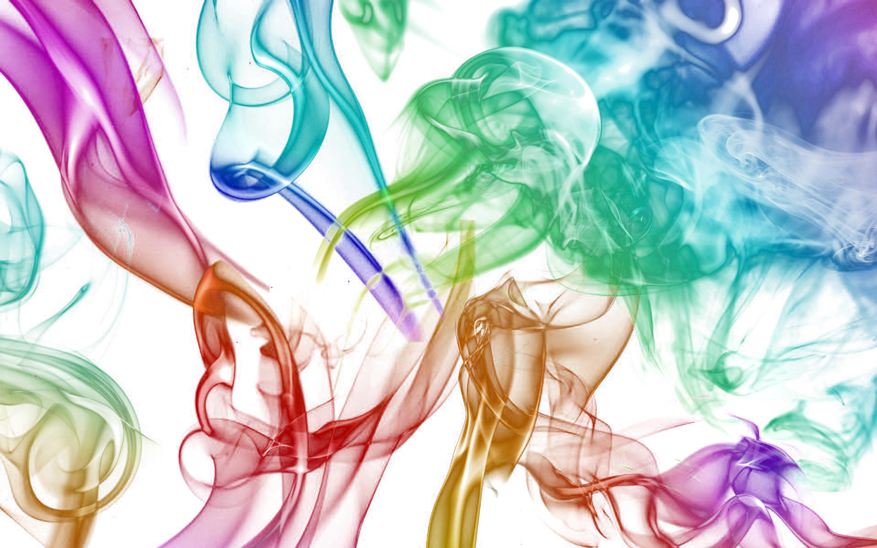 Abstract Colorful Smoke Art PNG with transparent background