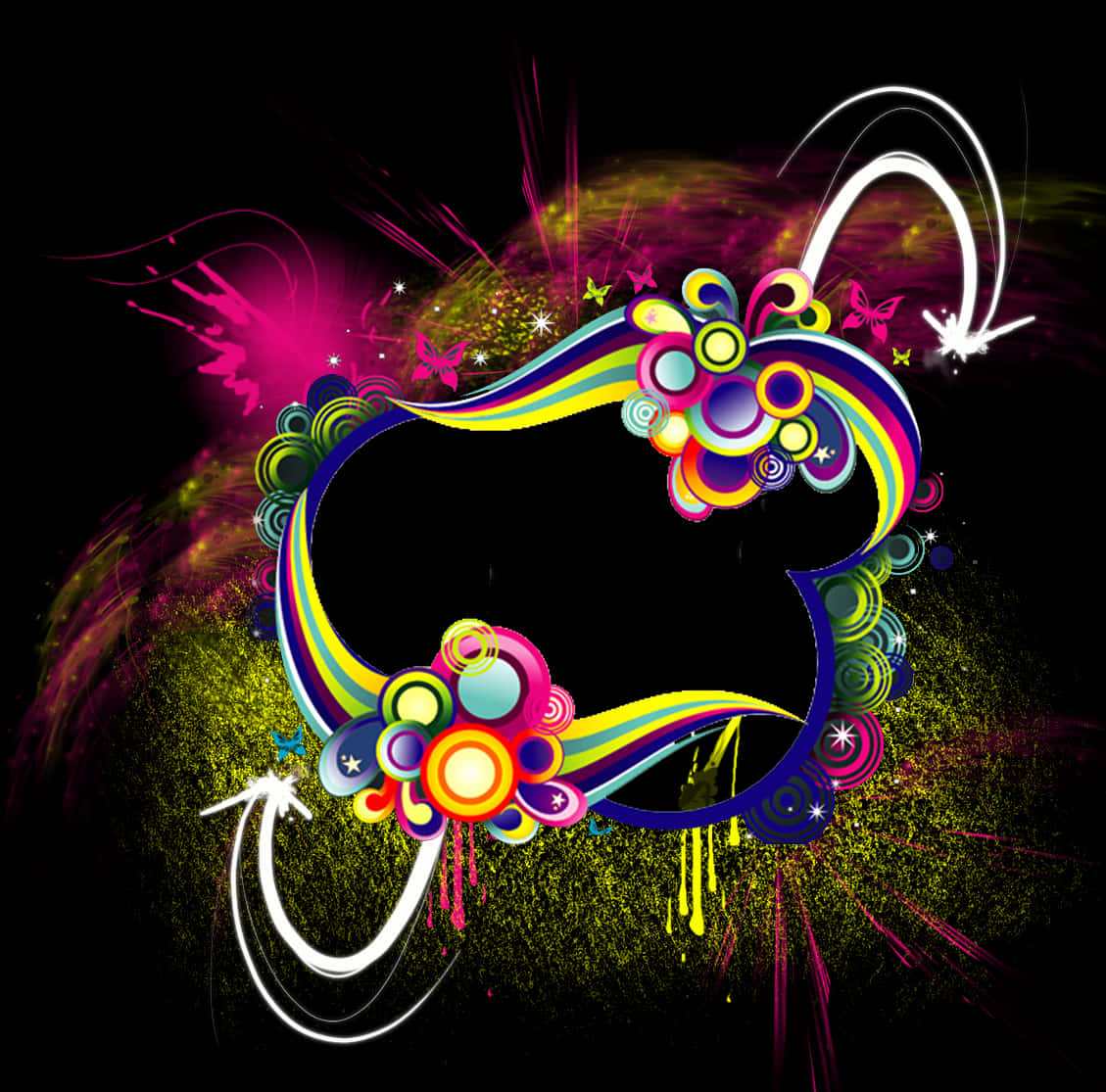 Abstract_ Colorful_ Swirls_ Background PNG with transparent background