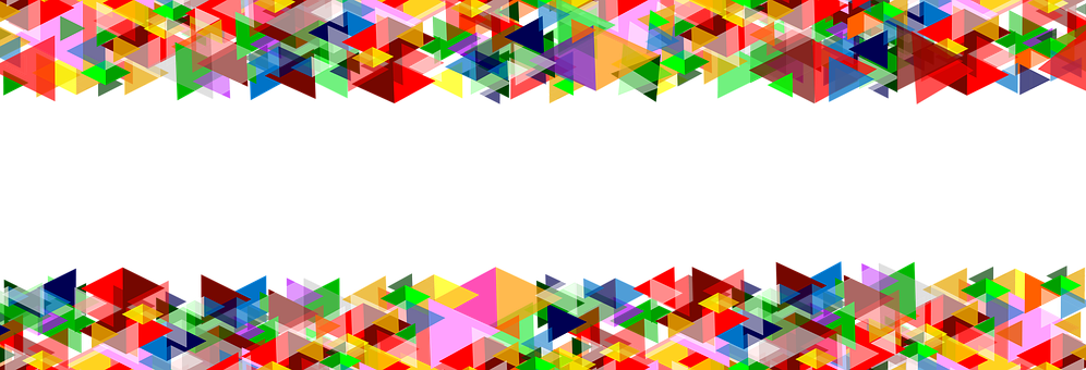 Abstract Colorful Triangle Banner PNG with transparent background