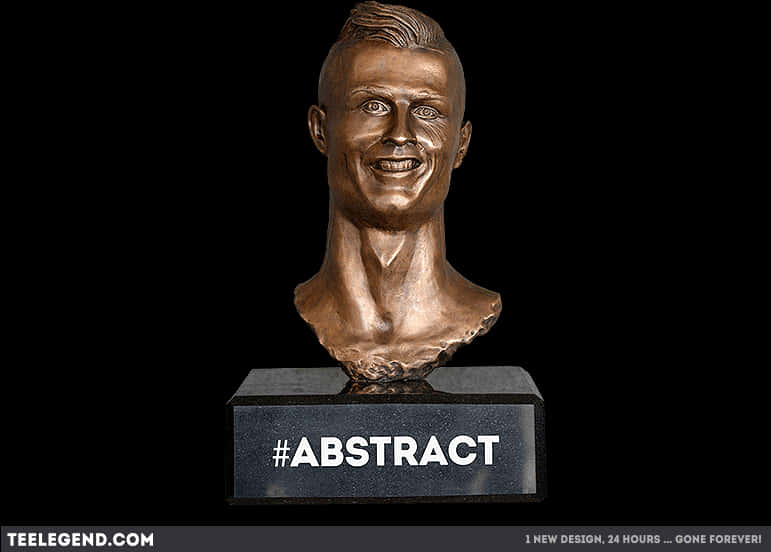 Abstract Cristiano Ronaldo Bust PNG with transparent background