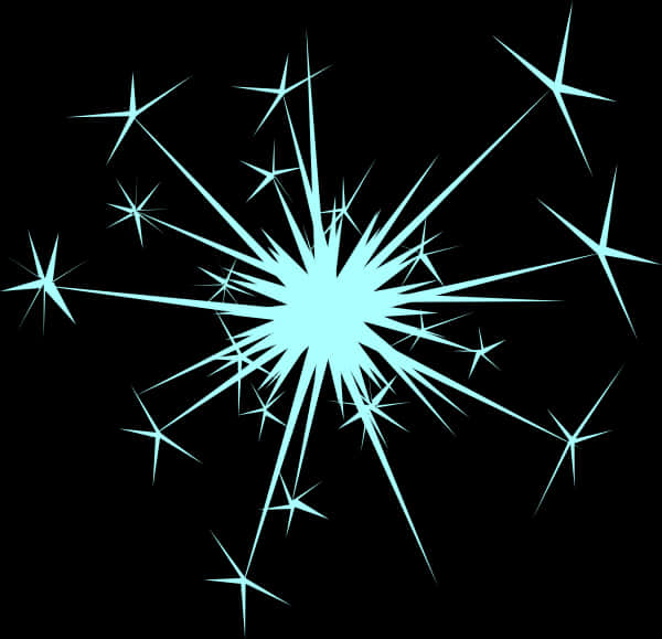 Abstract Cyan Sparkle Explosion