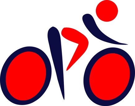 Abstract Cyclist Graphic PNG with transparent background