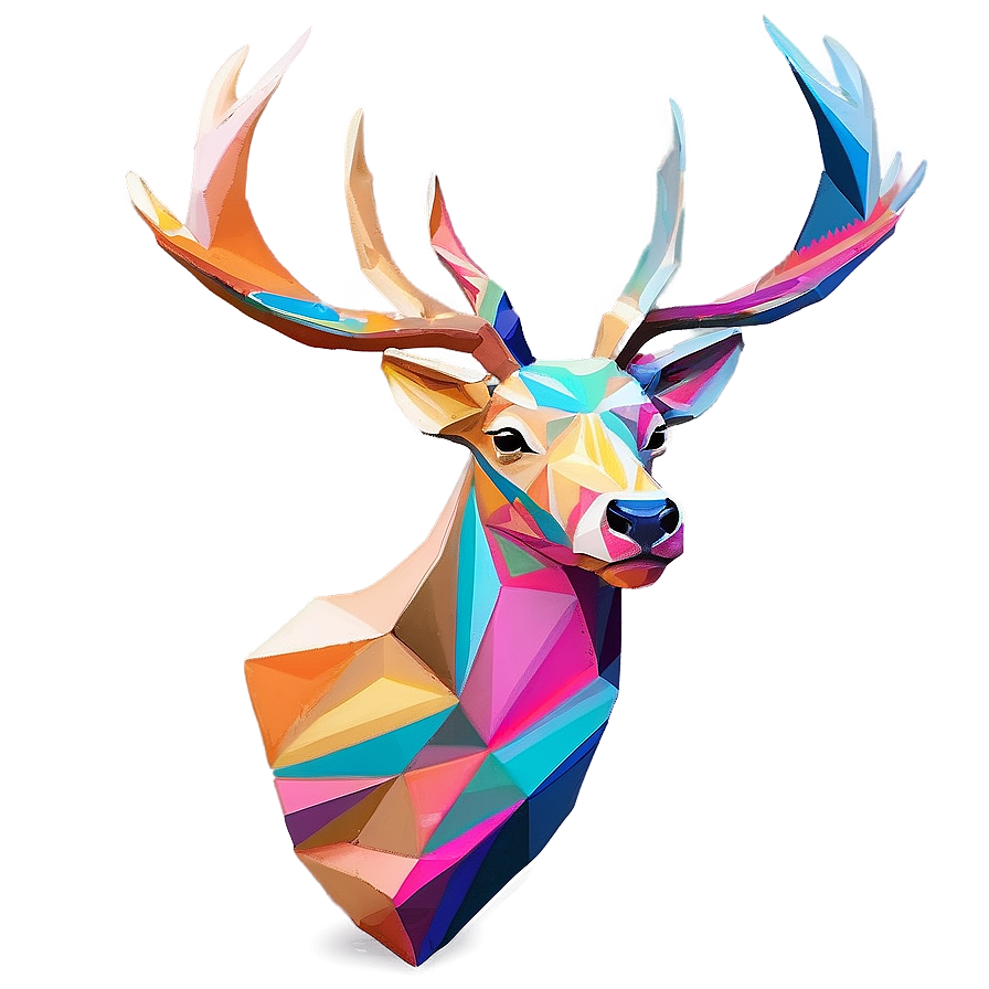 Abstract Deer Art Png Tal